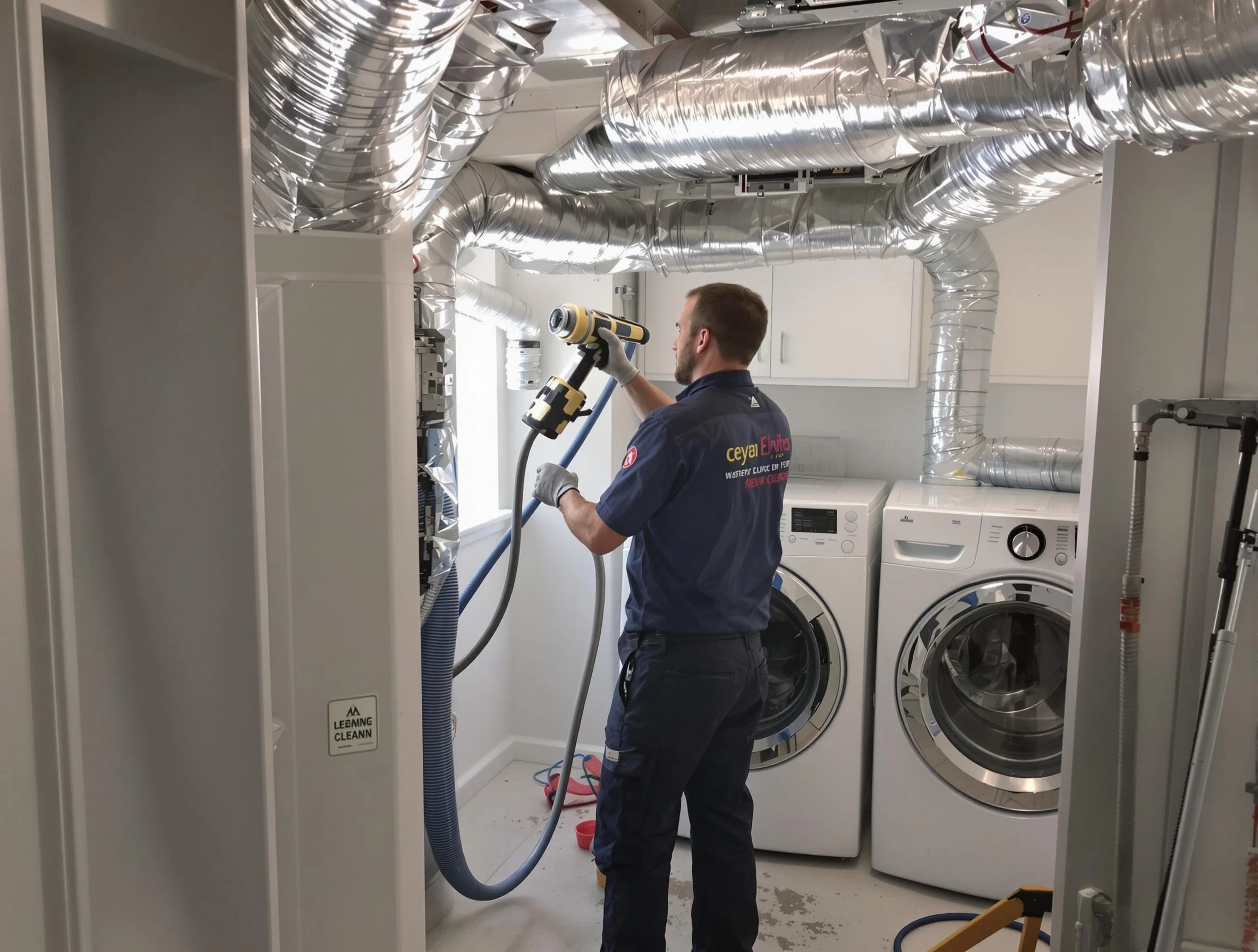 Goodyear Dryer Vent Cleaning specialist using advanced equipment for thorough duct cleaning in Goodyear